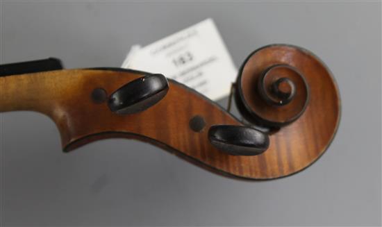 A Leon Bernardel violin, body 14.5in. length overall 23.5in.